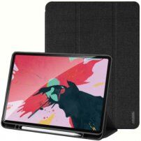 DUX DUCIS Domo калъф с място за Apple Pencil и функция събуждане / сън за iPad Pro 12,9" (2018-2022) - черно