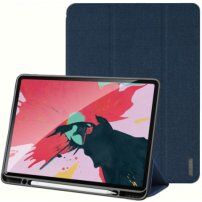 DUX DUCIS Domo калъф с място за Apple Pencil и функция събуждане / сън за iPad Pro 12,9" (2018-2022) - тъмносин