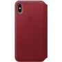 Оригинален Apple Folio кожен калъф за iPhone XS Max - червена