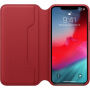 Оригинален Apple Folio кожен калъф за iPhone XS Max - червена