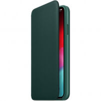 Оригинален Apple Folio кожен калъф за iPhone XS Max - борово зелена