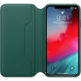 Оригинален Apple Folio кожен калъф за iPhone XS Max - борово зелена