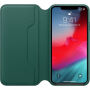 Оригинален Apple Folio кожен калъф за iPhone XS Max - борово зелена