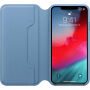 Оригинален Apple Folio кожен калъф за iPhone XS Max - синьо-сива