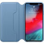 Оригинален Apple Folio кожен калъф за iPhone XS Max - синьо-сива