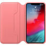 Оригинален Apple Folio кожен калъф за iPhone XS Max - розова като божур