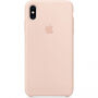 Оригинален Apple силиконов кейс за iPhone XS Max - пясъчно розово