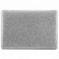 Блестящ кейс с черна долна част за MacBook Pro 13" (A1278) - сребърен