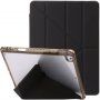 Калъф с прозрачна задна страна и оригами стойка за iPad 10,2" (2019-2021) / Air 3 (2019) / Pro 10,5" - черно