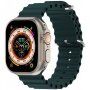 Силиконова океанска каишка за Apple Watch Ultra 49mm / 46mm / 45mm / 44mm / 42mm - цвят петрол
