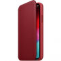 Оригинален Apple Folio кожен калъф за iPhone XS - червена