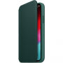Оригинален Apple Folio кожен калъф за iPhone XS - борово зелена