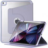 Въртящ се 360° калъф с място за Apple Pencil за iPad 9,7" (2017/2018) / Air 1 / 2 / Pro 9,7" - лилаво