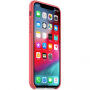 Оригинален Apple кожен калъф за iPhone XS - розова като божур