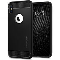 Spigen Rugged Armor кейс за iPhone XS / X - черна