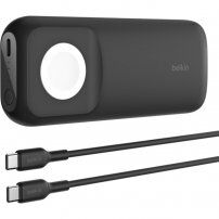 BELKIN външна батерия с бързо безжично зареждане за Apple Watch с порт USB-C - 10 000 mAh - черна