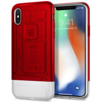 Spigen Classic C1 калъф за Apple iPhone X - червена