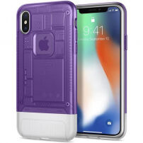 Spigen Classic C1 калъф за Apple iPhone X - лилава