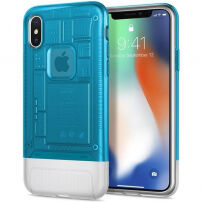 Spigen Classic C1 калъф за Apple iPhone X - синя