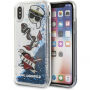Karl Lagerfeld Karl Captain Carl Liquid Glitter калъф за iPhone X - синя