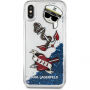 Karl Lagerfeld Karl Captain Carl Liquid Glitter калъф за iPhone X - синя