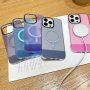 Прозиращ кейс с MagSafe за iPhone 13 Pro Max - син