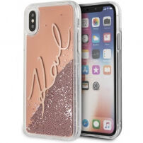 Karl Lagerfeld Signature калъф за iPhone X - розова