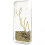 Karl Lagerfeld Karl Signature Liquid Glitter калъф за iPhone X - златна