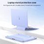 Матиран прозрачен кейс с изваждаща се стойка за MacBook Air 13" (A2681 / A3113 / A3240) - бял
