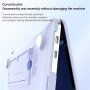 Матиран прозрачен кейс с изваждаща се стойка за MacBook Air 13" (A2681 / A3113 / A3240) - бял