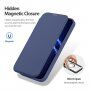 DUX DUCIS Skin X флип калъф с MagSafe за iPhone 13 Pro Max - тъмно син