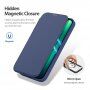 DUX DUCIS Skin X флип калъф с MagSafe за iPhone 13 Pro - тъмно син