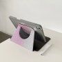 Блестящ въртящ се 360° калъф с място за Apple Pencil за iPad 10,2" (2019-2021) / Air 3 (2019) / Pro 10,5" - цвят фуксия