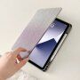Блестящ въртящ се 360° калъф с място за Apple Pencil за iPad 10,2" (2019-2021) / Air 3 (2019) / Pro 10,5" - лилаво