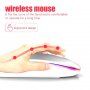 Bluetooth безжична мишка с подсветка - сива