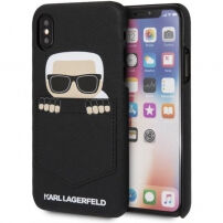 Karl Lagerfeld Sneaky Karl калъф за iPhone X - черна