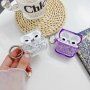 Прозрачен калъф с пайети за AirPods Pro 2 (2022) - лилав