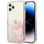 Мраморен кейс устойчив против надраскване за iPhone 14 Pro Max - розов