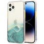 Мраморен кейс устойчив против надраскване за iPhone 14 Pro Max - тюркоазен