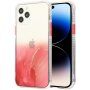 Мраморен кейс устойчив против надраскване за iPhone 14 Pro Max - червен