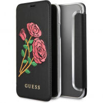 Guess Flower Desire Book калъф за iPhone X - черна