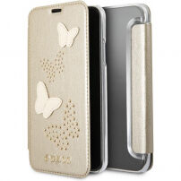 Guess Studs and Sparkle Book калъф за iPhone X - бежова