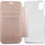 Guess Iridescent Book калъф iPhone pro X - златно розов