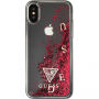 Guess Liquid Glitter калъф за iPhone X - червена
