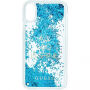 Guess Liquid Glitter заден кейс за iPhone X - синя