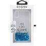 Guess Liquid Glitter заден кейс за iPhone X - синя