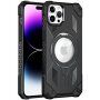 Супер устойчив кейс с MagSafe и изваждаща се стойка за iPhone 11 Pro Max - черен