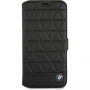 BMW Hexagon Book кожен калъф за iPhone X - черна