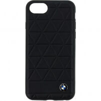 BMW Hexagon кожен калъф за iPhone 7 / 8 - черна