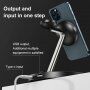 3в1 магнитна стойка за зареждане с нощна светлина за iPhone / Apple Watch / Airpods - черен